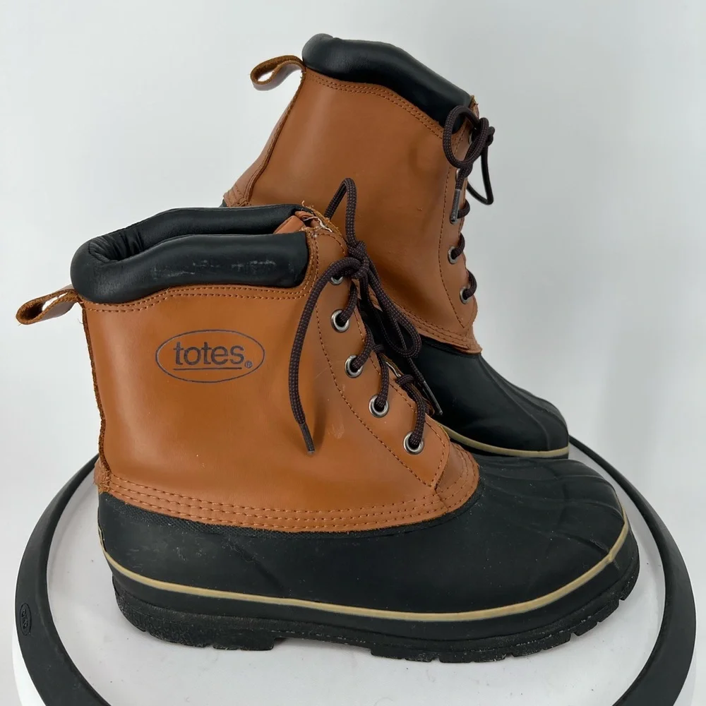TOTES WATERPROOF DUCK BOOTS FLEECE LINED WELL MADE‎